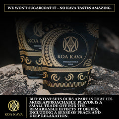 Koa Kava third-party testing certificate indicating purity and safety