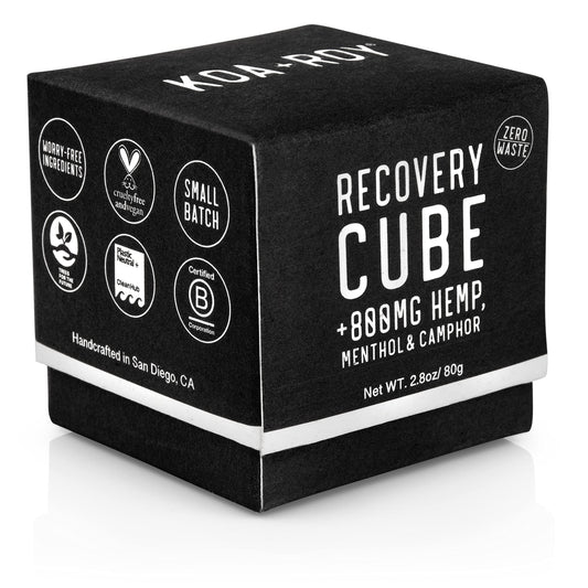 KOA ROY Recovery Cube hemp extract for post-workout relief