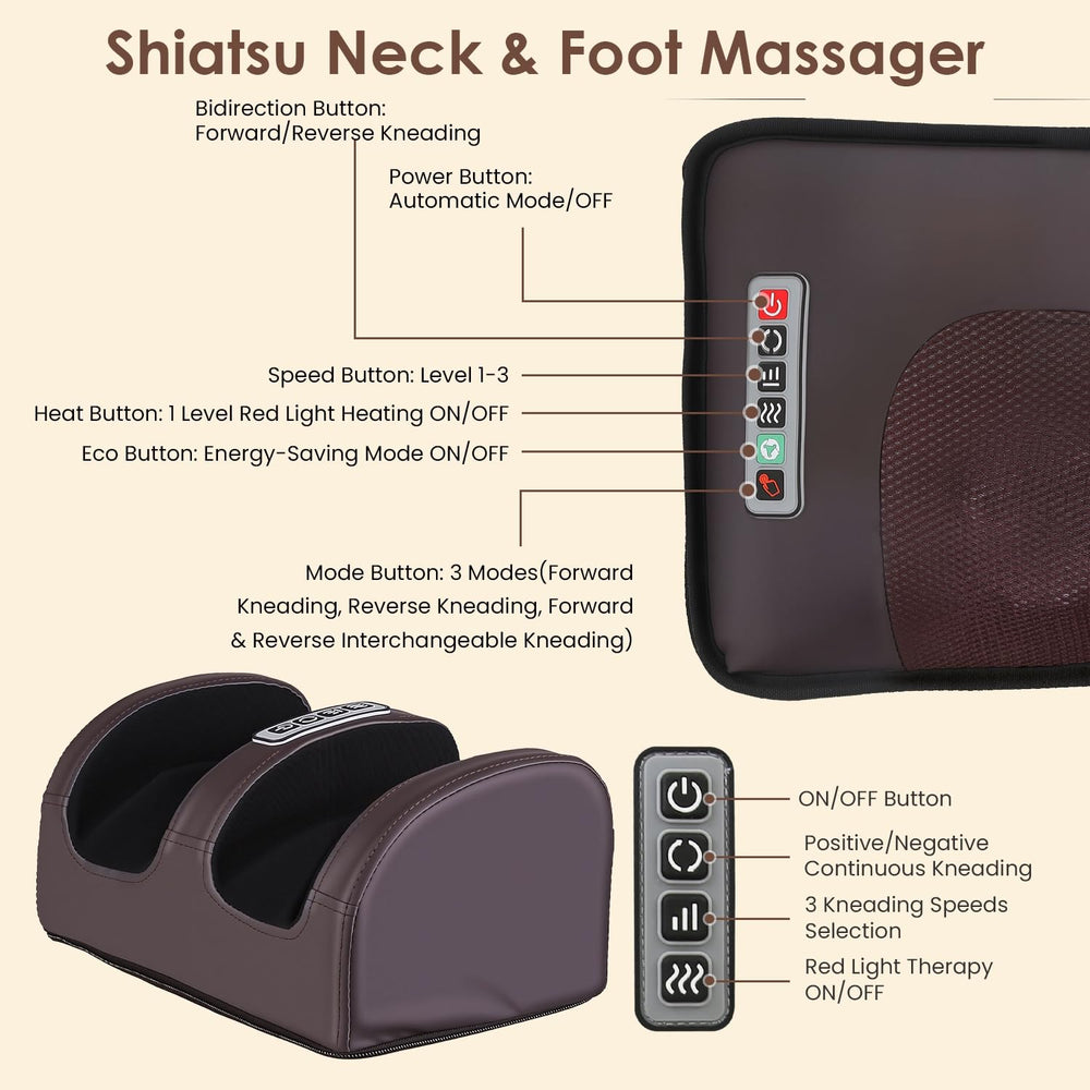 KOCASO foot massage attachment soothes feet and calves with shiatsu and heat