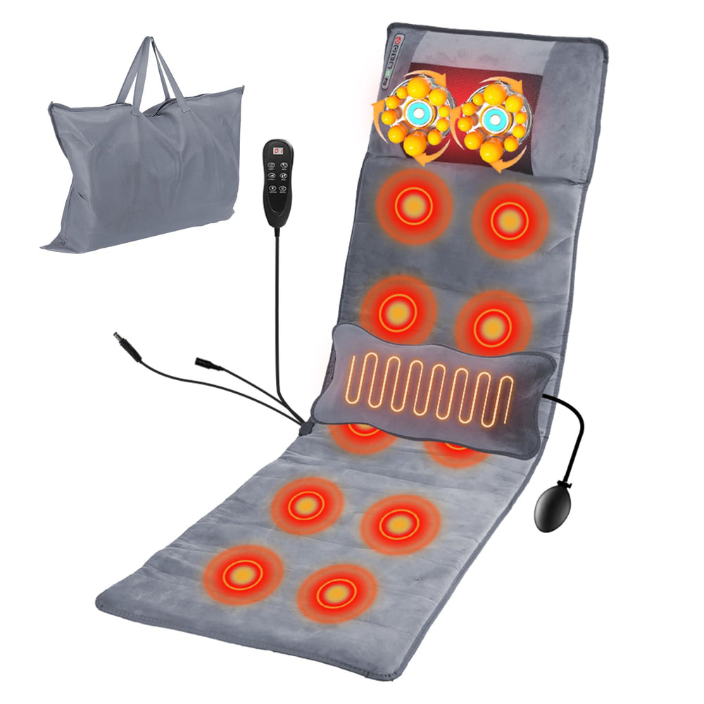 KOCASO full-body massage mat with heat shown in full-view for home comfort