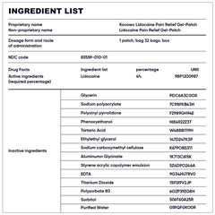 Kocowo lidocaine patch instruction pack with clear guidelines supports safe use.