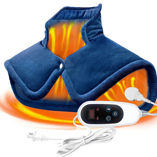 Kokopro heating pad covers neck and shoulders for targeted tension relief.