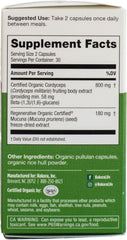 Kokora Cordyceps Energy ingredients panel showcasing Cordyceps and Mucuna synergy.