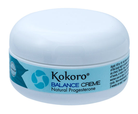Kokoro Balance Creme jar closeup shows creamy texture for daily hydration