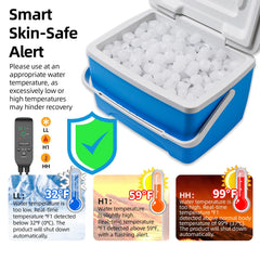 Kokoslo Knee Ice Machine silent pump runs quietly for at-home use.