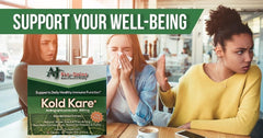 Kold Kare product on desk suggesting seasonal wellness use.