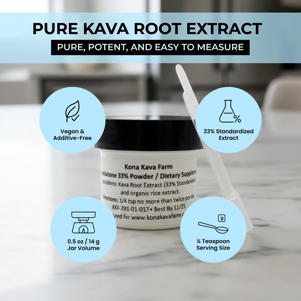 Kona Kava Farm fast-acting relaxation in minutes.
