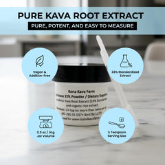Kona Kava Farm fast-acting relaxation in minutes.