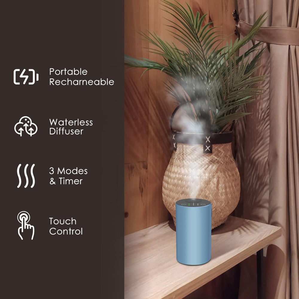 KONCHILE waterless diffuser blue LED lights, seven color options