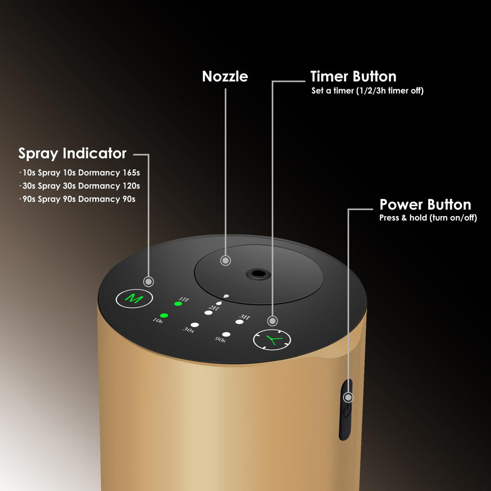 KONCHILE waterless diffuser with seven color LED shows mood lighting options
