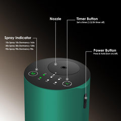 KONCHILE diffuser green with 7 color LED settings for mood and ambiance.