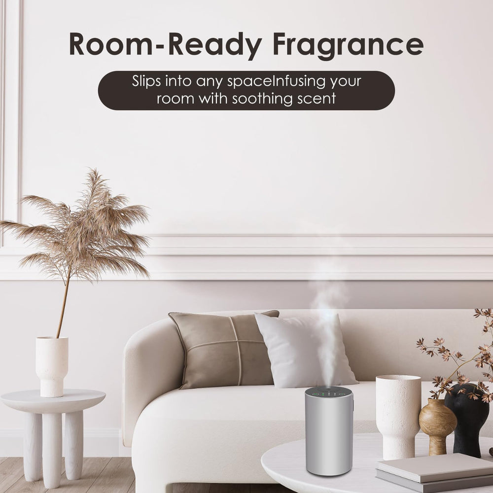 KONCHILE pocket-size diffuser demonstrates compact, travel-ready aroma solution.