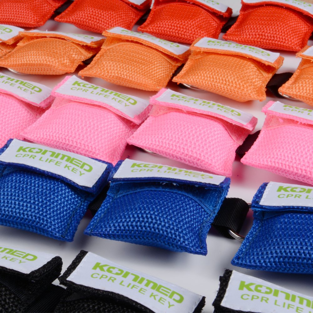 KONMED CPR keychain clip attachment keeps shields handy