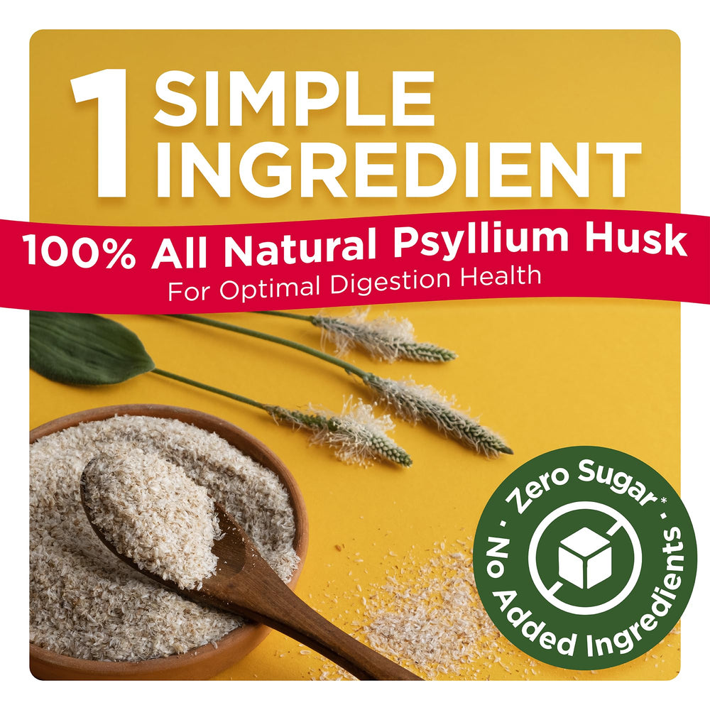 Konsyl Daily Psyllium powder dissolving easily in a glass of water