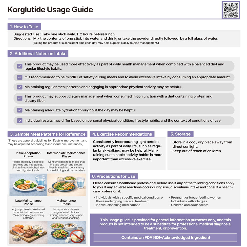 Korglutide powder being mixed with water for quick preparation