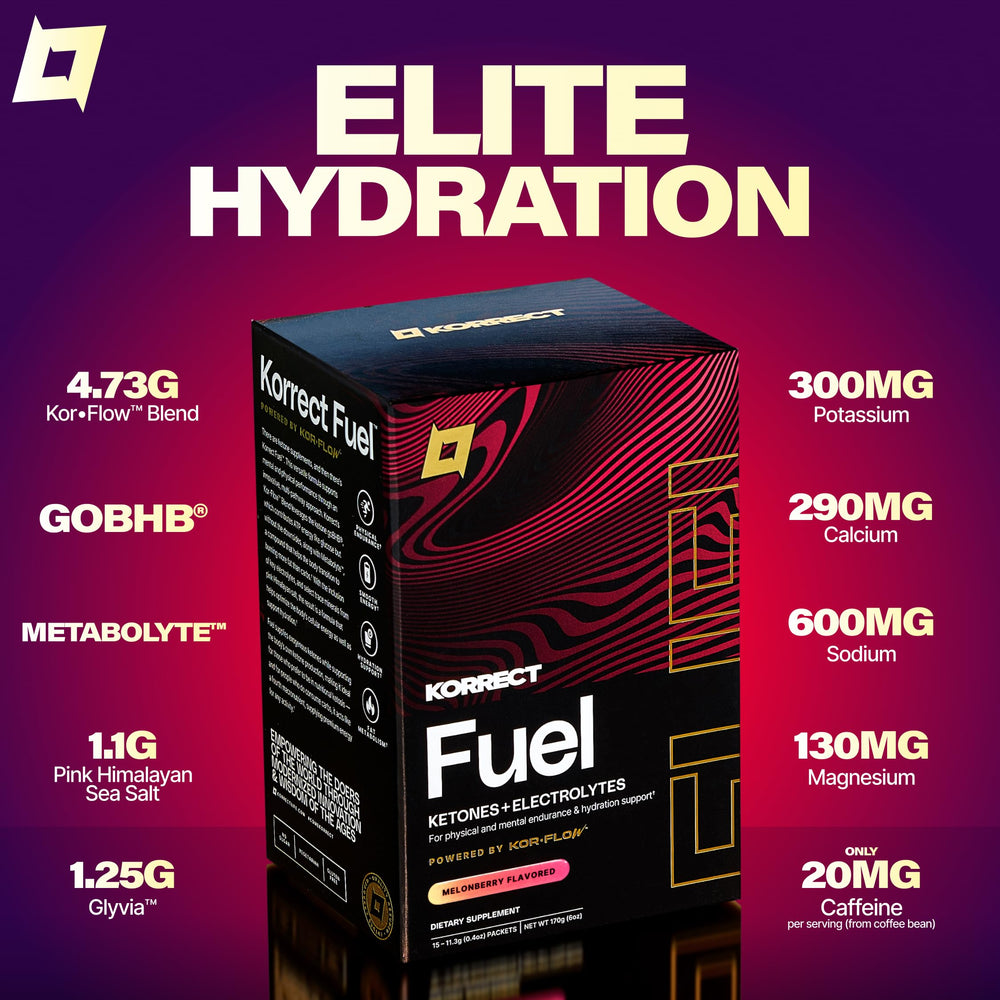 Glass of melonberry GoBHB mix supports hydration and steady energy