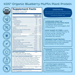 KOS Ingredients list with USDA and CCOF certifications shown on packaging.