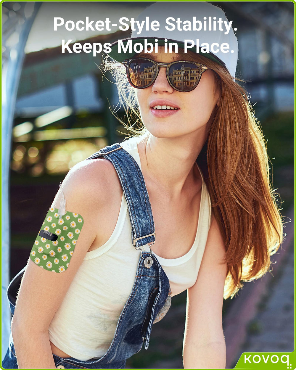 KOVOQ Tandem Mobi overpatch waterproof pocket in use outdoors.