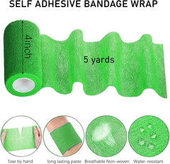 KOYEE breathable 4 inch bandage wrap close up shows latex material and airflow.