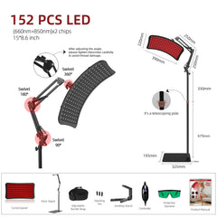 KQO 152 red and 152 infrared LEDs deliver balanced coverage.