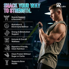KR Labs 0g sugar and 0g carbs graphic emphasizes clean options