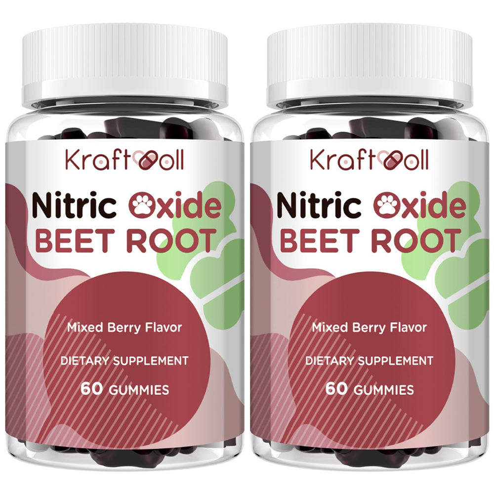 Kraftvoll Nitric Oxide Beet Root Gummies bottle for convenient daily wellness