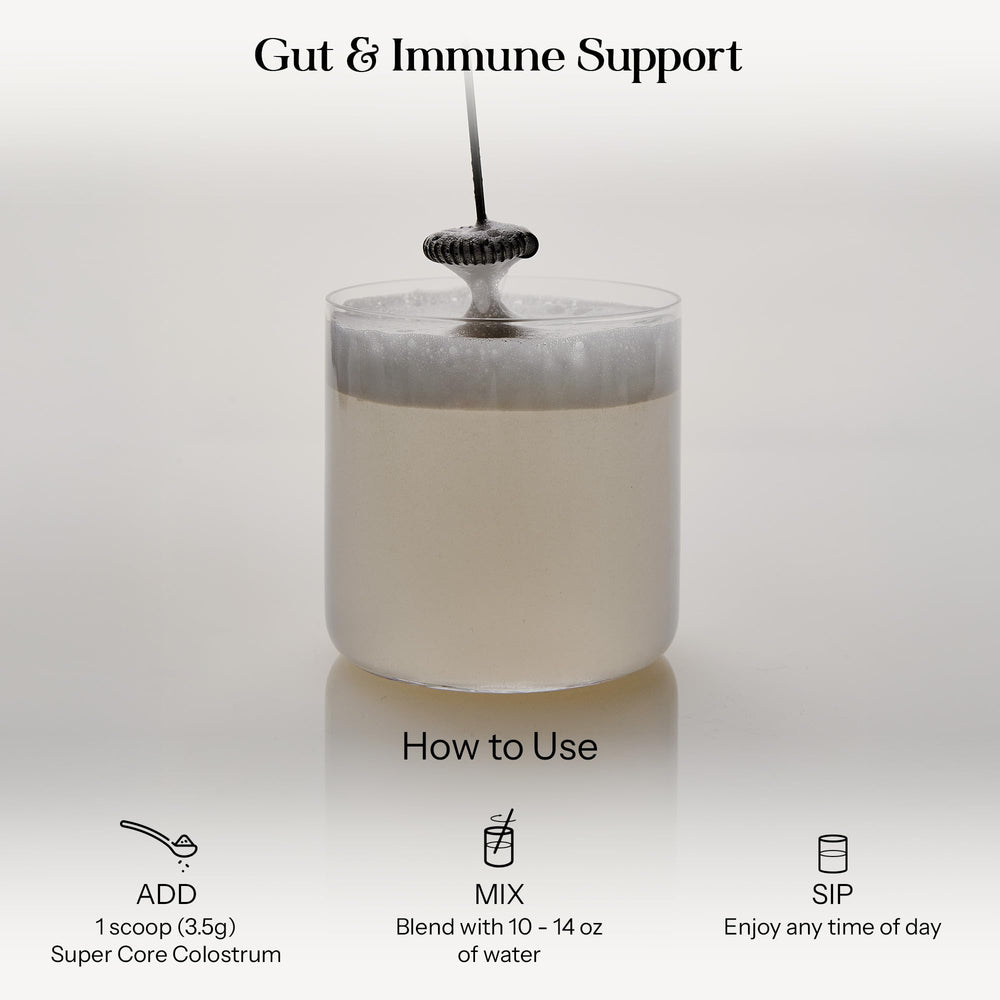 Scoop dispensing ImmunoLin powder for convenient daily dosing.