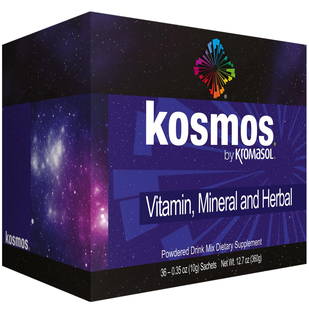 Kromasol Kosmos berry flavor bottle close-up for vibrant daily energy