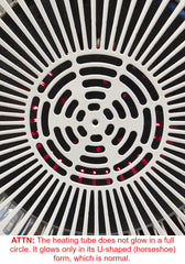 KS-9800N mineral plate emits far infrared when heated for steady warmth