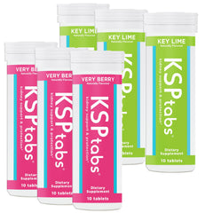 KSPtabs Berry & Lime tablet dissolving in water for easy daily hydration