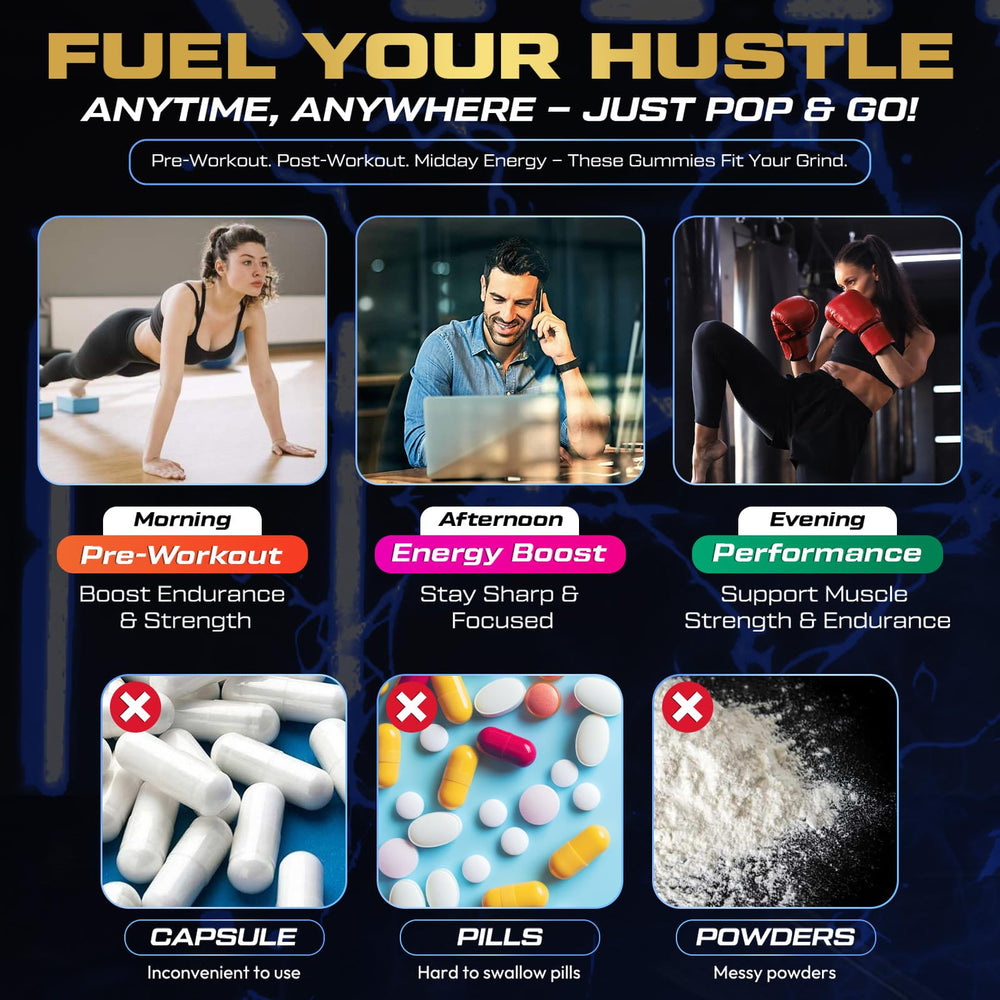 Kukaly Creatine Monohydrate Gummies label lists BCAA, B12 and B6 for performance support.