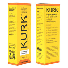 KURK Essential turmeric drops dispenser illustrating precise daily dosing