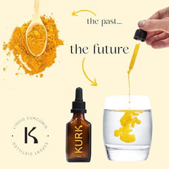 KURK Essential cola flavor drops make turmeric enjoyable daily.