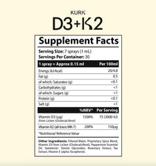 Kurk UK-made vitamin D3 K2 supplement from a trusted facility.