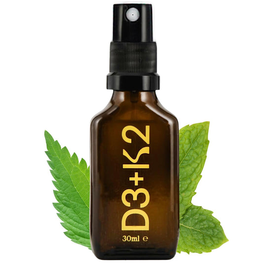 Kurk Vitamin D3 K2 spray bottle for convenient daily supplementation.