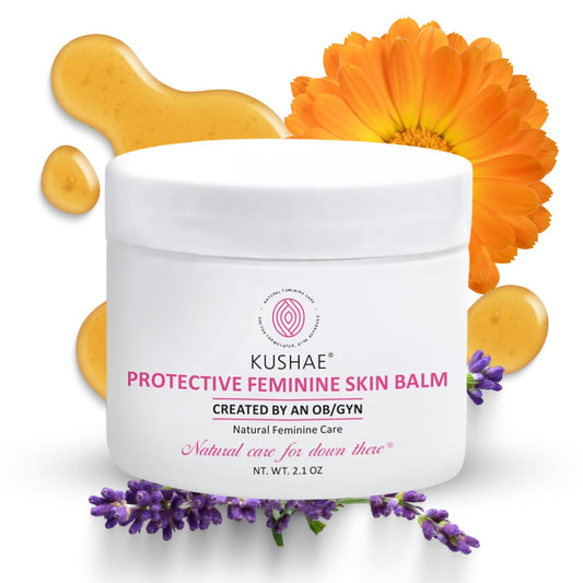 Kushae balm jar ready for daily soothing moisture.