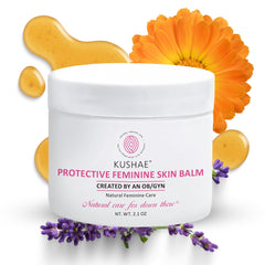 Kushae balm jar ready for daily soothing moisture.