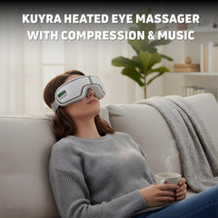Kuyra Eye Massager with Compression and heat targets temples for fast relief