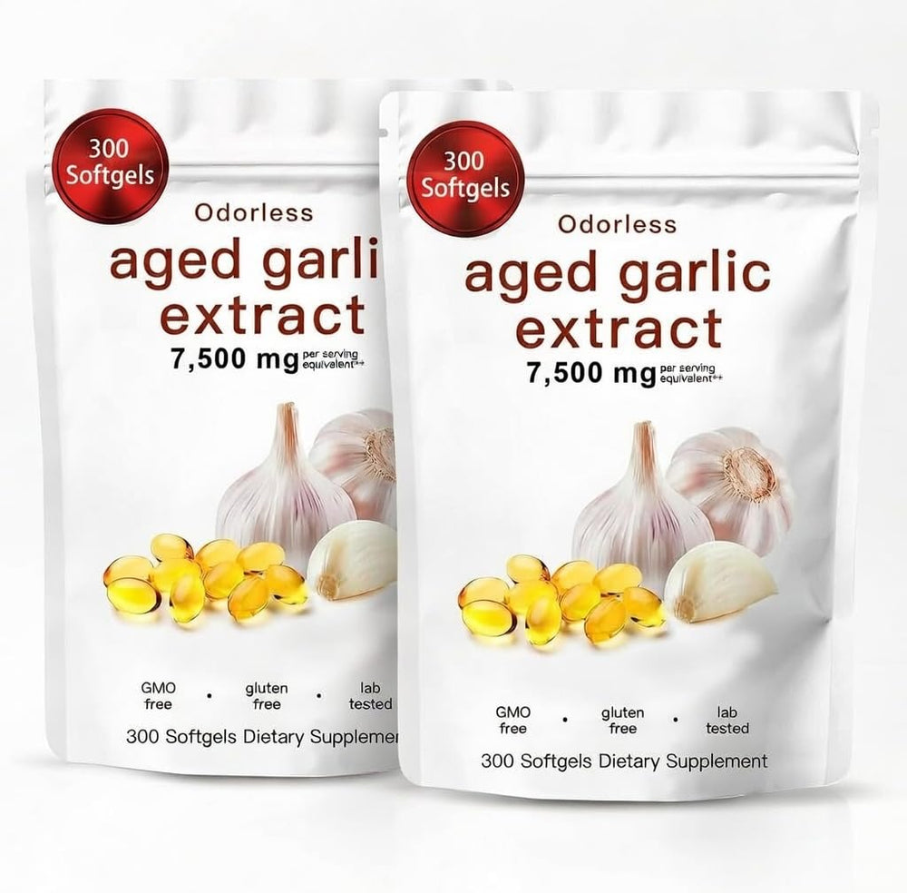 KUZEOLON aged garlic extract front bottle showing potency and odor control