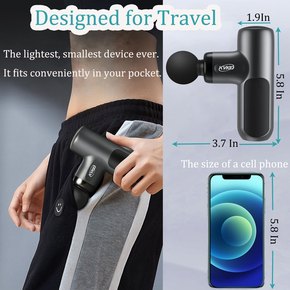 KVKID Mini Massager Gun ergonomic grip supports steady handling during sessions.
