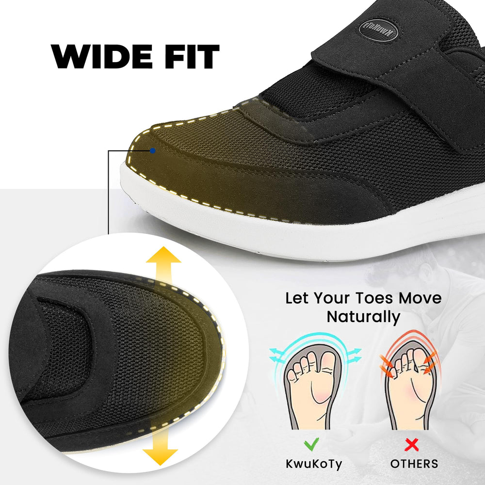 KWUKOTY slip-on orthopedic shoes for easy on and off