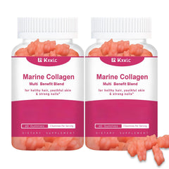 KXKLC marine collagen gummies bottle highlights skin-supporting daily supplement
