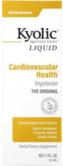 Kyolic Aged Garlic Extract Liquid bottle shows odorless formula for everyday cardiovascular support.
