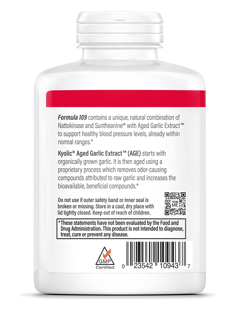 Kyolic Organic Garlic aging process odorless formula supports gentle digestion.