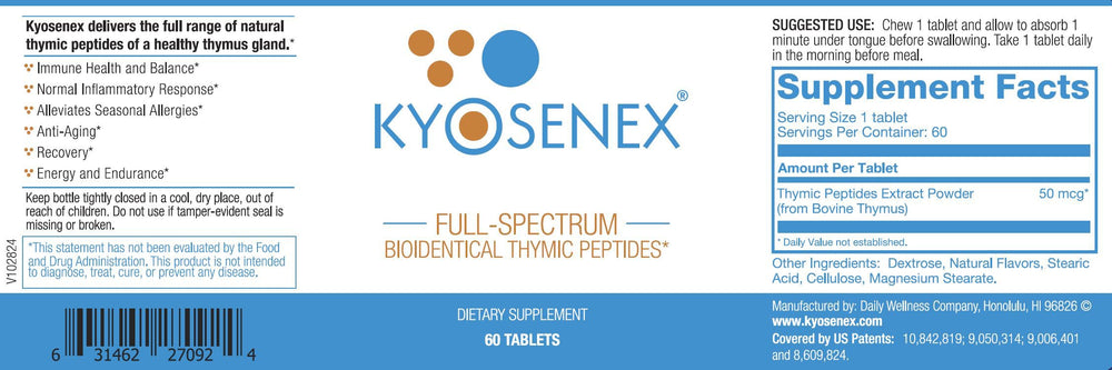 Kyosenex packaging on shelf highlighting product credibility.