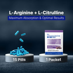L-ARGININE PRO on-the-go packets for convenient pre-workout use