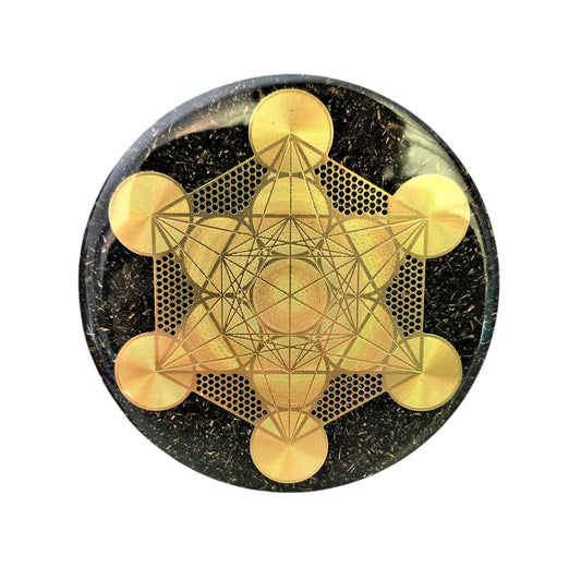 La Alquimia Organica Orgonite Charger with Metatron's Cube for spiritual alignment