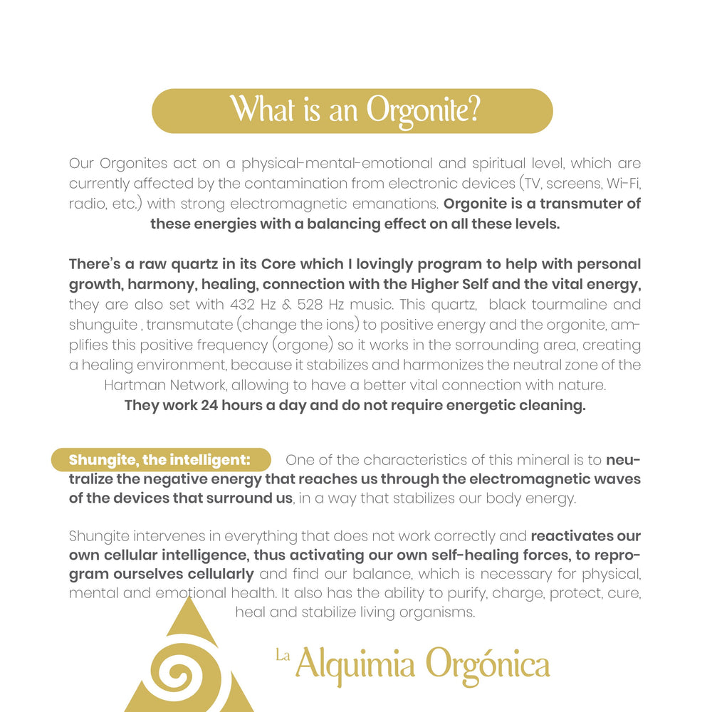 La Alquimia Organica Orgonite Charger infused with Reiki and Mayan energies