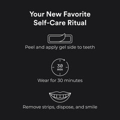 La Bouche Natural teeth whitening strips showing secure no-slip fit during use