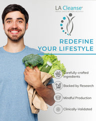 LA Cleanse Water Flush travel pack image suggests portability.